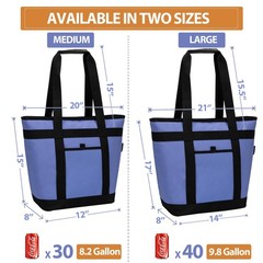 Insulated Cooler Bag, Reusable Grocery Bag, Hot, Cold Food, Thermal Delivery