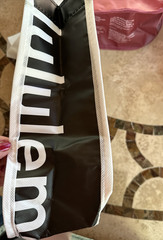Lululemon Small Reusable Tote Shopping Bag 12″x9″ Snap Black White Red Lot Of 3