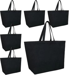 6 Pieces Extra Large Canvas Tote Bag Utility Heavy Duty Grocery Bags…
