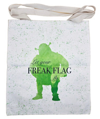 Shrek “LET YOUR FREAK FLAG FLY” Soft Canvas Flat Tote Bag 15.25″x13.5″ BRAND NEW