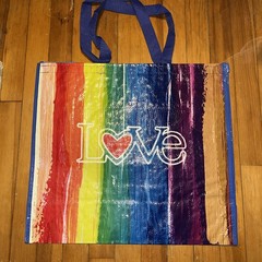 LOVE Rainbow 🌈Reusable Shopping Bag~EcoTote TJ Maxx Colorful NWT