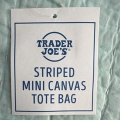 Trader Joe’s Striped Mini Canvas Tote Bag 4-Pack Reusable Multicolor SKU 84312