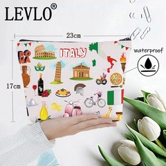 LEVLO Italy Travel Pouch Bag Rome Souvenir Gift Pisa Tower Colosseum