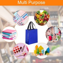 12Pcs Reusable Gift Bags with Handles 7.9 x 9.8 Inch Dark Blue