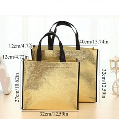 Foldable Laser Shopping Bag Reusable Waterproof Fabric Non-woven Bag Unisex