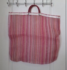 Vtg Mexican Mercado Mesh Bag 21 Inch X 21 Inch