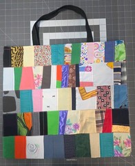 handmade Patchwork Reusable Shopping Bag Multicolor 17 x 19 inches