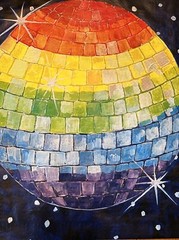 NEW TJX Shopping Bag PRETTY MIRROR BALL Colorful 🌈Reusable Tote Bag