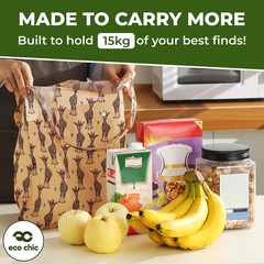Foldable Reusable Grocery Bags – Lightweight, Recycled & Reusable Shopping Bag –