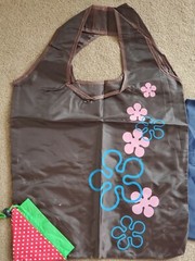 3 x Brand new Strawberry Foldable Pocket Reusable Shopping Tote Bags