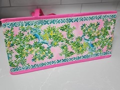 Lilly Pulitzer Reusable Tote Shopping Bag 15” X 11” X 7 Palm Beach Breakers Pink