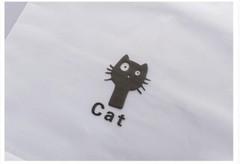 10× PC Cat Print Transparent Drawstring Frosted Plastic Gift Storage Travel Bag