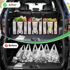4 Pack Reusable Heavy-Duty Grocery Bags, Water-Resistant & Foldable – 33L