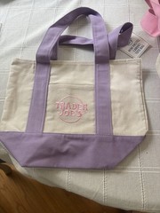 Trader Joe’s Mini Pastel Canvas Reusable Tote Bags 4-Pack Multicolor Solid