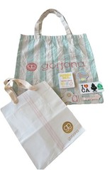 GORJIANA Jewelry GIFT SET RARE CANVAS TOTE GIFT BAG VINYL STICKERS LAGUNA BEACH