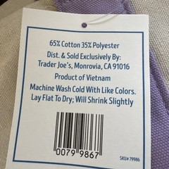 Trader Joe’s Mini Pastel Canvas Tote Purple Limited (New With Tag) 5 AVAILABLE