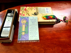 4 Pcs retiring teacher gifts/3 unique book marks/1 fancy notebook