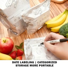 Reusable Aluminum Foil Storage Bags,Vacuum Zipper 3 SIZE / 30 PCS, 30PCS