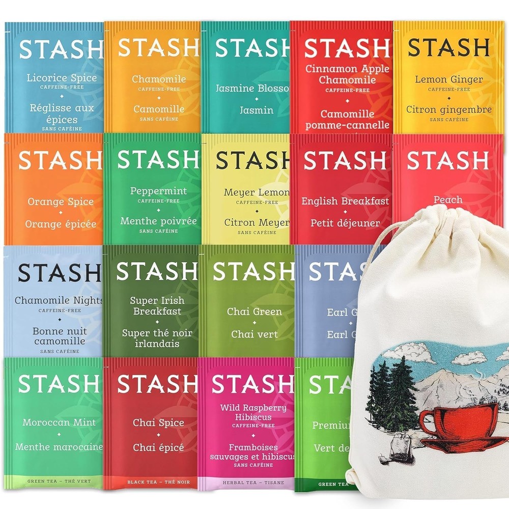 Stash Tea Bags Sampler Assortment Variety Pack 40 in Handmade…