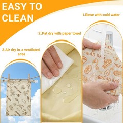 Sobotoo 2 Pack Beeswax Bread Bags, Extra Large Size 17″×13″ Classic bread bag
