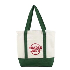 Trader Joe’s Large Green Canvas Tote Reusable Shopping Bag