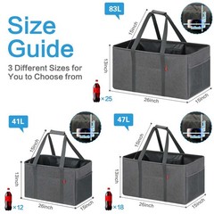 2 Pack Extra Large Utility Tote Bag with Metal Wire Frame and the Sides Rinfo…