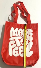 Lululemon Small 2026 Logo Light Reusable Shopping Bag Red & White, New