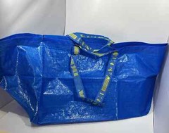 IKEA FRAKTA Blue Large Shopping Reusable Bag21x14x13″/19 gallon*2 set of handles