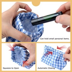 Nainsect Small Pouch bags for purs 2pcs Mini Cosmetics Makeup Blue+black