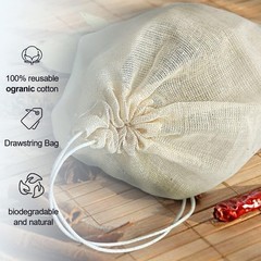 MyLifeUNIT Soup Bags, Cotton Mesh Bag for Cooking, Large 18 x 24 Inch, White