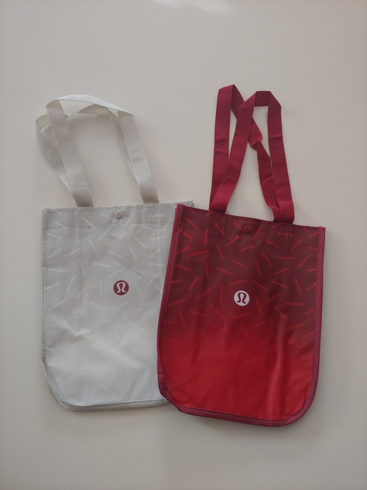 NEW LOT of 2 Lululemon Manifesto Small Reusable Shopping Bag Holiday Special