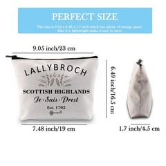 GJTIM Book Series Inspired Zipper Pouch Lallybroch Scottish Bag