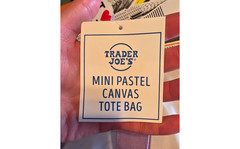 Trader Joe’s Viral Lavender Tote Set Large and Mini Bundle Authentic