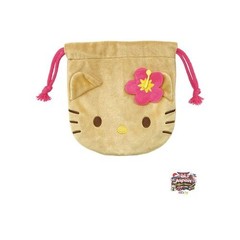 NEW Sanrio Plush Toy Stuffed Drawstring Bag Hello Kitty / SunburnJP