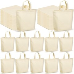 Paterr 100 Pcs Reusable Grocery Bags Bulk Shopping Tote with Handle Non Woven…