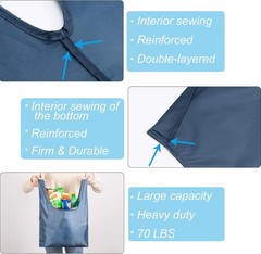 Lar Reble Bags Shopping Washable Foldable Grocery Bags Heavy Duty