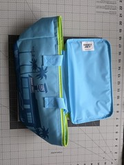 New Trader Joe’s Teal Blue Neon Green Insulated MINI Cooler Reusable Lunch Bag