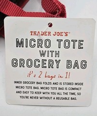 Trader Joe’s Micro Mini Tote With Grocery Bag 2 In 1 Mini Limited Edition