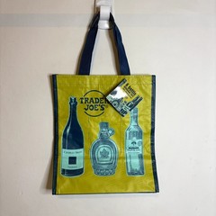 LOT 2x — Trader Joe’s 6 Bottle Wine Drink Beverage Carrier Gift Grocery Tote Bag