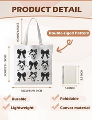 Halloween Horror Tote Bag Reusable Grocery Shopping Bag Women Gifts