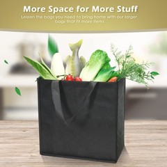 Reginary 50 Pieces Reusable Totes Bag Bulk Shopping Bags Non Woven Grocery ha…