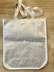 3 LULULEMON Reusable Shopping Totes Bags: Large Silver, Small Red & Black