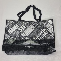 Lululemon Athletica Black White Reusable Shopping Tote Bag Manifesto