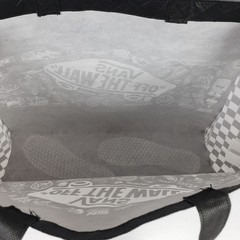 Vans Off The Wall Reusable Large Black/White Classic Checkered Shopping Tote Bag