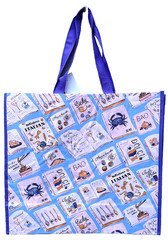 HOMEGOODS REUSABLE LARGE SHOPPING BAG 20″ X 18″ NEW COOK BOOK ITALIAN ASIAN MIX