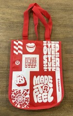 6 – Lululemon – New, Small Shopping Bags, (4 patterned, 2 solid) Free Ship
