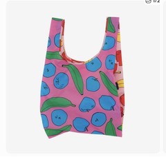 NEW! Baggu STANDARD BAG in “Apples & Bananas Mix” Recycled Nylon SOLD OUT/RARE!