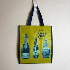LOT 2x — Trader Joe’s 6 Bottle Wine Drink Beverage Carrier Gift Grocery Tote Bag