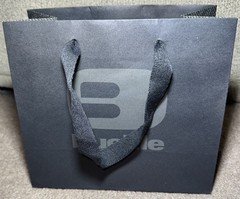 Buckle Reusable Paper Shopping Bag Black Gift Clothing 7×8