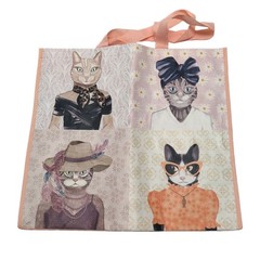 NEW 3 Cat Reusable Shopping Totes Bags Ginger Jars Hats Frames Marshalls TJMaxx